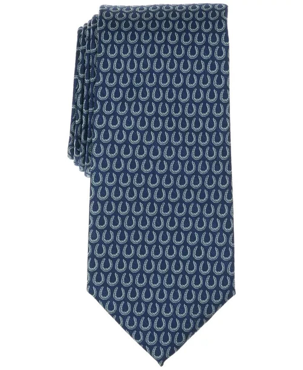 Club Room Navy Blue Horseshoe Equestrian Tie NWT Classic Width